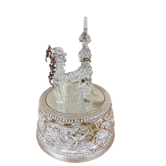 VTG Roman  Inc Crystal Nativity Scene Music Box Silent Night Christmas T… - Picture 7 of 12